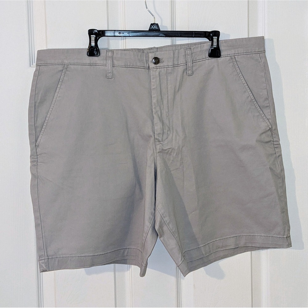 Member's Mark Flat Front Shorts Stretch Fabric Gray‎ 9-inch Inseam Size 40 NWT